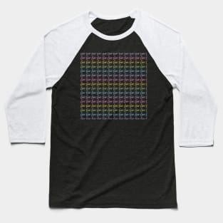 Love in Rainbow Colors Pattern Modern Calligraphy Baseball T-Shirt
